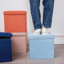 Load image into Gallery viewer, Storage Ottoman Cube - Seat Chest, Stool, Storage Box, Footrest, Foldable Storage Stool (30x30x30 cm)
