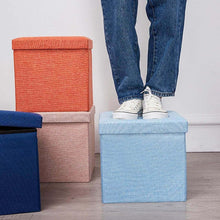 Load image into Gallery viewer, Storage Ottoman Cube - Seat Chest, Stool, Storage Box, Footrest, Foldable Storage Stool (30x30x30 cm)