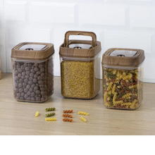 Load image into Gallery viewer, Food Storage Containers Set - Acrylic Canisters With Wooden Lid - Set of 3 x 900 ml