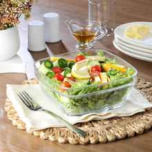 Load image into Gallery viewer, 2-Piece Square Clear Glass Bowl Set (1140ml) | Multipurpose Serving & Prep Dish