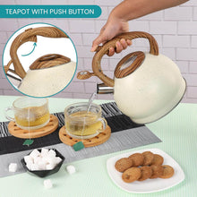 Load image into Gallery viewer, 3 Litre Stainless Steel Whistling Kettle with Wooden Handle