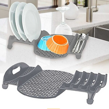 Load image into Gallery viewer, Dish Drying Rack - Dish & Cutlery Draining Rack for Kitchen Counter- Dish Drainer