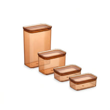تحميل الصورة في عارض المعرض، Airtight Acrylic 4 PCs Set (2100 ml. - 900 ml. - 2 x 400 ml.) Rectangle Tall Containers