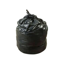 Load image into Gallery viewer, Roll of black trash bags on a white background