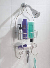 Load image into Gallery viewer, 2 Tier Rust-Proof Aluminum Hanging Shower Caddy | 2-Tier Organizer with Soap Dish & Hooks