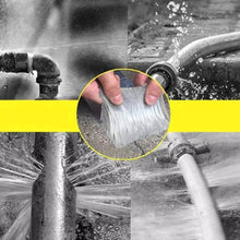 Load image into Gallery viewer, Collage of images showing a pipe with water flowing, a hand holding a clear tube, and close-up of water flow.