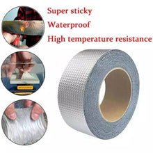Load image into Gallery viewer, Roll of super sticky waterproof tape with text on a white background