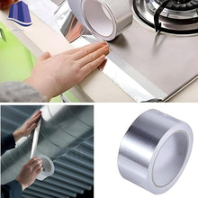Load image into Gallery viewer, Aluminum foil being used on a stove and ductwork with a roll of foil above.