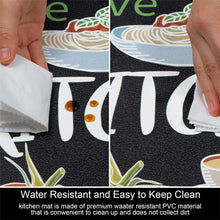 تحميل الصورة في عارض المعرض، 4.0 mm Premium PVC Kitchen Mat with Non-Slip Backing, Set of 2 (50x80 cm & 50x150 cm) - Black (Chef & Kitchen Tools)