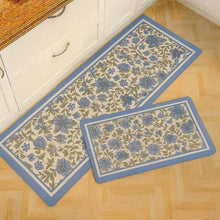 تحميل الصورة في عارض المعرض، Two floral-patterned mats on a wooden floor.