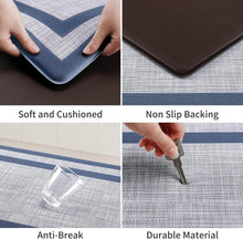 تحميل الصورة في عارض المعرض، Anti-Slip PVC Kitchen Mat – 4mm Thick, Heavy-Duty Comfort Rug for Kitchen, Office, Sink & Laundry (120x44 cm & 75x44 cm, 2 Pcs)