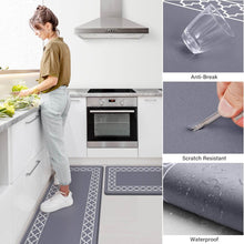Load image into Gallery viewer, Anti-Slip PVC Kitchen Mat – 6 mm Thick, Heavy-Duty Comfort Rug for Kitchen, Office, Sink & Laundry (75 x 45 cm, 1 Piece)