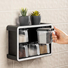 Load image into Gallery viewer, Kitchen Spice Rack - 6-Jar Seasoning Organizer - Spice Rack Organizer Wall Mount/Countertop, Seasoning Containers