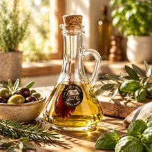 Load image into Gallery viewer, Borosilicate glass oil and vinegar bottle with cork stopper