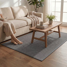 تحميل الصورة في عارض المعرض، Braided Woven Area Rug 150x90cm Grey | Non-Slip Washable