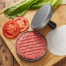 Load image into Gallery viewer, Burger Press with wooden handle - Aluminum Non-Stick Burger Press