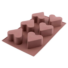 Load image into Gallery viewer, Cake and Cookie Molds - 6-Piece Heart Cake and Cookie Mold