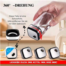 Load image into Gallery viewer, Shakers - Glass Spice seasoning jars Set of 6 with Stainless Steel Lids & Holder