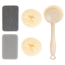 تحميل الصورة في عارض المعرض، Set of cleaning sponges and scrubber on a white background