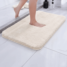 Load image into Gallery viewer, 1 Pc Absorbent Premium Luxury Yarn Bath Rug (50x80cm) | Ultra-Soft Shaggy Microfiber Mat - Off White