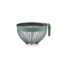Load image into Gallery viewer, Green multi-purpose bowl with handle and side openings