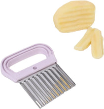 Load image into Gallery viewer, Crinkle Cutter - Wavy Slicer for Vegetables and Fruits with Plastic Handle