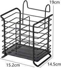 تحميل الصورة في عارض المعرض، Black metal organizer with dimensions displayed