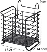تحميل الصورة في عارض المعرض، Black metal organizer with dimensions displayed