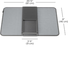 تحميل الصورة في عارض المعرض، 2-in-1 Dish Drying Mat with Removable Rack | Super-Absorbent Microfiber Kitchen Organizer
