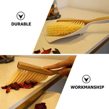 Load image into Gallery viewer, Dustpan set with bamboo handle and TPR brush, showcasing durability and fine workmanship for effective cleaning.