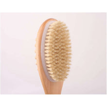 تحميل الصورة في عارض المعرض، Wooden brush with natural bristles on a light gray background