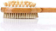 تحميل الصورة في عارض المعرض، Bamboo scrub brush with bristles on a white background