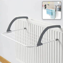 تحميل الصورة في عارض المعرض، White radiator cover with gray handles on a white background