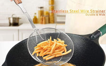 Load image into Gallery viewer, Stainless Steel Wire Spider Skimmer / Strainer with Safe Wooden Handle (3 Sizes)