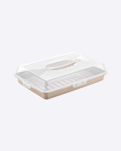 Load image into Gallery viewer, Food/Cake Holder - Rectanguler Portable Pasta / Pastery Carrier - Cake Box Comes With Handle