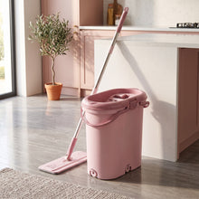 تحميل الصورة في عارض المعرض، Flat Mop & Bucket Set 14L | 3-Chamber Hands-Free System