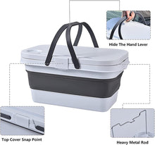 Load image into Gallery viewer, Foldable Storage Container - Portable Collapsible Basket With Handle ( 24 x 29 x 48 cm )