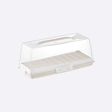 Load image into Gallery viewer, White plastic container with a clear lid on a white background