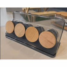 Load image into Gallery viewer, Food Storage Container - Set of 5 (100 ml. x 4 Jars & Stand) Airtight Acrylic Storage Containers