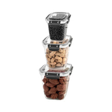 تحميل الصورة في عارض المعرض، Food Storage Containers - Plastic Sealed High Square Set of 3 (575 - 1075 - 1900 ml)