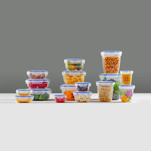 تحميل الصورة في عارض المعرض، Food Storage Containers Set (275 - 500 - 900 - 1500 & 2400 ml.) - Plastic Sealed Square Food Containers Set Of 5