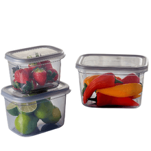 تحميل الصورة في عارض المعرض، Food Storage Containers Set with Plastic Lid (3 Pcs - 2,300 ml., 1,300 ml., 800 ml.)