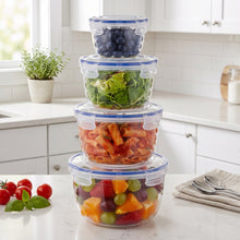 Load image into Gallery viewer, 4-Piece Premium Sealed High Round Food Storage Containers Set | 625 ml to 3400 ml