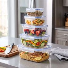 Load image into Gallery viewer, 5-Piece Premium Sealed Rectangular Food Storage Containers Set | 400 ml to 4000 ml
