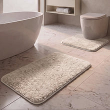 تحميل الصورة في عارض المعرض، 2-Piece Bath Rug Set - Luxury Shaggy Plush Floor Mat & U-Shaped Toilet Contour (50x80 cm & 50x50 cm) - Off White