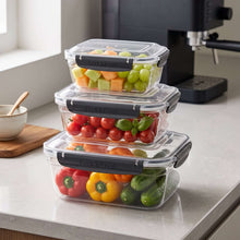 تحميل الصورة في عارض المعرض، 3-Piece Sealed Rectangular Food Containers | 1400 to 4000ml