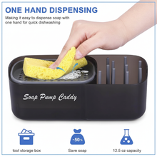 تحميل الصورة في عارض المعرض، All-in-One Soap Pump Dispenser & Caddy | 2-in-1 Kitchen Sink Organizer