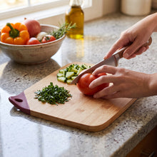 تحميل الصورة في عارض المعرض، Bamboo Chopping Board 38.5x28.5cm | Anti-Slip Cutting Board