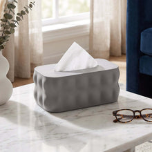 Load image into Gallery viewer, 1 PC Modern Bubble Texture Plastic Tissue Box Holder (21x13x9cm) | Decorative Napkin Dispenser & Vanity Organizer on a table.