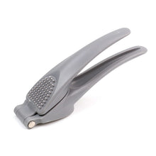 Load image into Gallery viewer, Gray garlic press on a white background